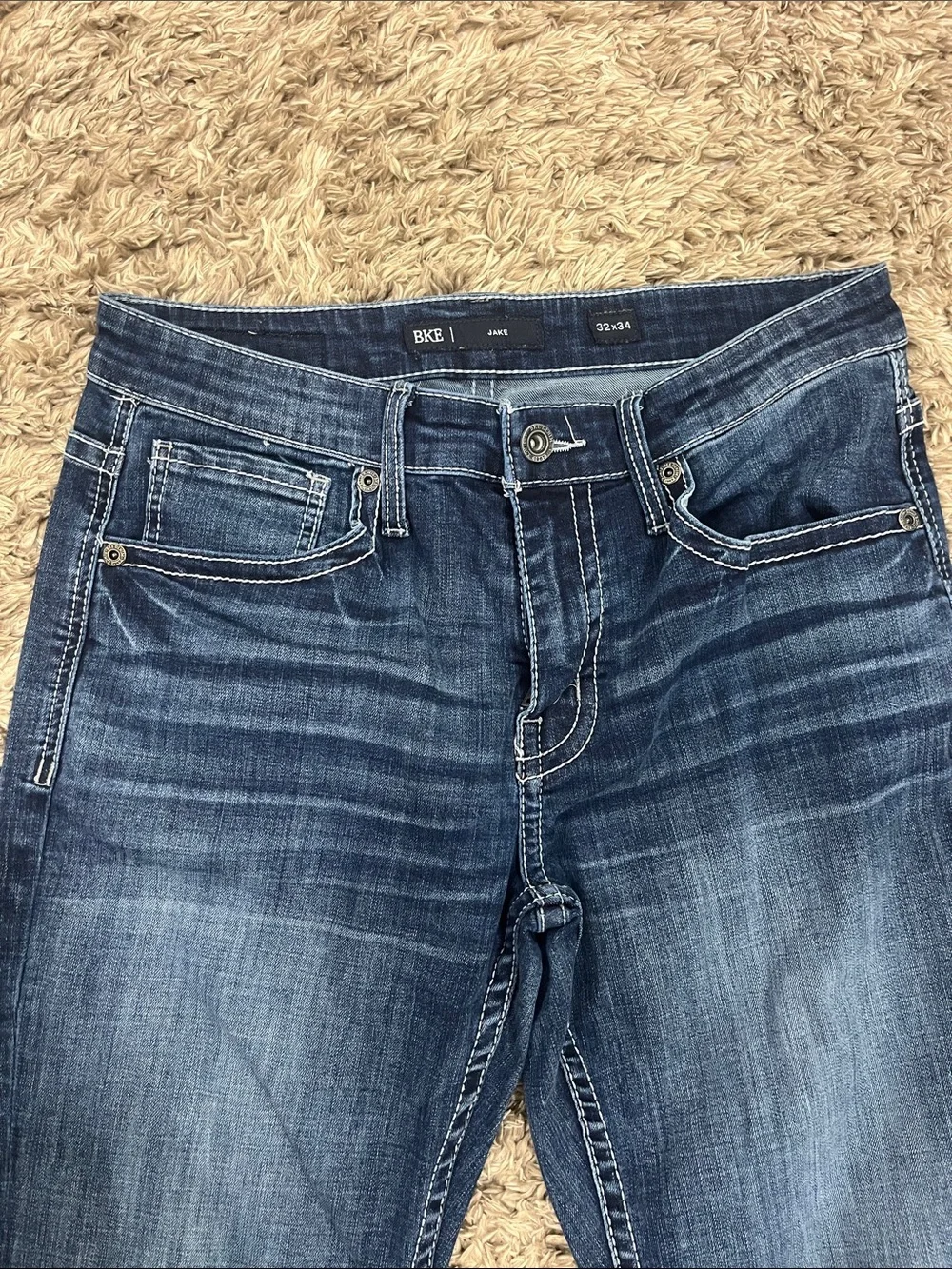 BKE Men's Blue Flared Jeans